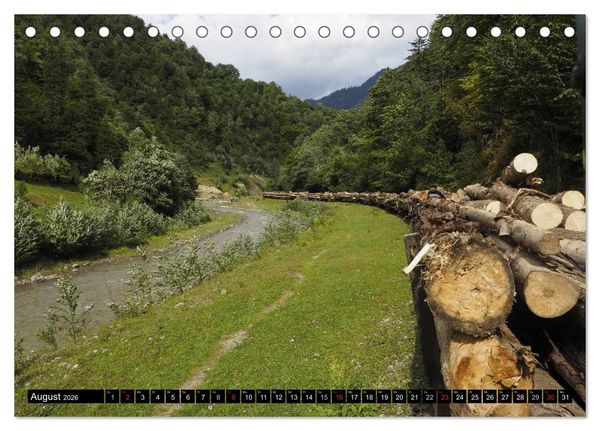 Produktbild: Entlang der Wassertalbahn - Auf schmaler Spur im Norden Rum&auml;niens (Tischkalender 2026 DIN A5 quer), CALVENDO Monatskalender