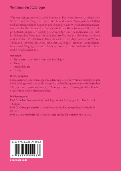 Produktbild: Vom Sinn der Soziologie
