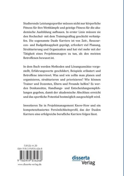 Produktbild: Projektmanagement Know-How f&uuml;r die Duale Karriere. Leistungssport & Studium erfolgreich verbinden