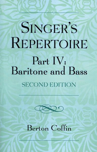 Produktbild: The Singer's Repertoire, Part IV