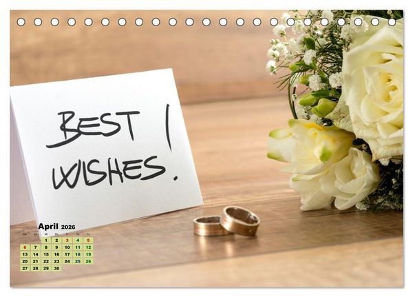 Produktbild: W wie Wedding (Tischkalender 2026 DIN A5 quer), CALVENDO Monatskalender