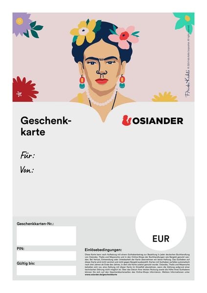 Geschenkkarte Frida Kahlo PDF
