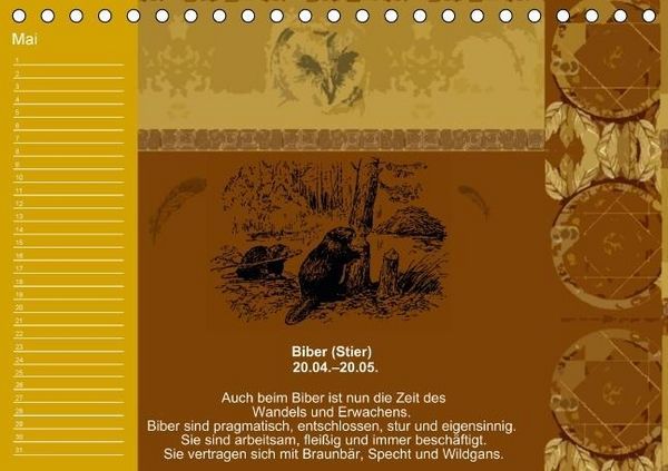 Produktbild: Indianisches Horoskop / Geburtstagskalender (Tischkalender immerw&auml;hrend DIN A5 quer)