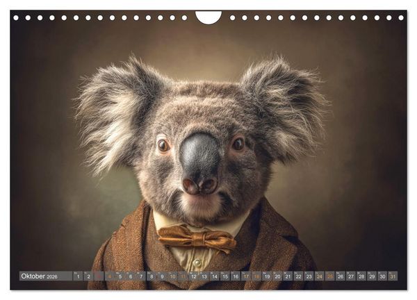 Produktbild: Tierisch gut angezogen (Wandkalender 2026 DIN A4 quer), CALVENDO Monatskalender