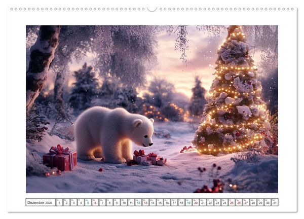 Produktbild: Kleiner Eisb&auml;r und die gro&szlig;e Welt (hochwertiger Premium Wandkalender 2026 DIN A2 quer), Kunstdruck in Hochglanz