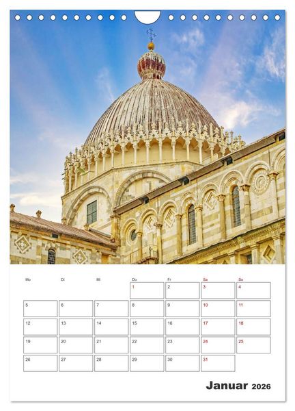 Produktbild: Pisa - Reiseplaner (Wandkalender 2026 DIN A4 hoch), CALVENDO Monatskalender