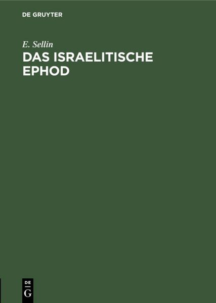 Produktbild: Das israelitische Ephod