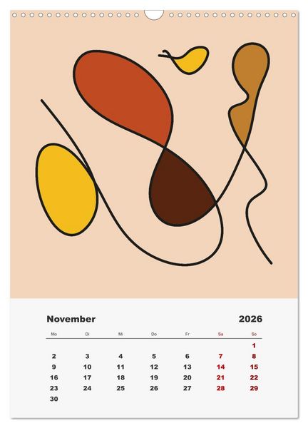 Produktbild: FormArt - Linien und Farben (Wandkalender 2026 DIN A3 hoch), CALVENDO Monatskalender