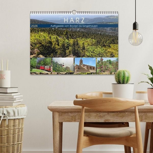 Produktbild: Harz - Ausflugsziele vom Brocken bis Sangerhausen (Wandkalender 2026 DIN A3 quer), CALVENDO Monatskalender