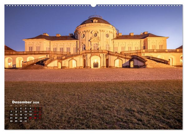 Produktbild: Schloss Solitude bei Tag und bei Nacht (hochwertiger Premium Wandkalender 2026 DIN A2 quer), Kunstdruck in Hochglanz