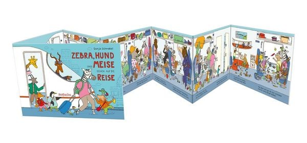 Produktbild: Zebra, Hund und Meise gehen auf die Reise. Eisenbahn-Leporello