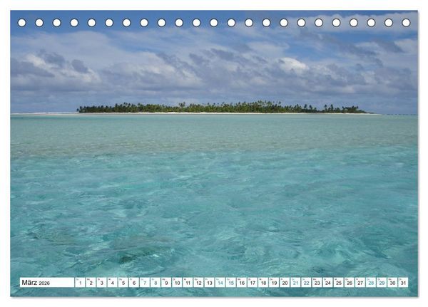 Produktbild: Cookinseln - Ein Traum aus Inseln und Lagunen in der S&uuml;dsee (Tischkalender 2026 DIN A5 quer), CALVENDO Monatskalender