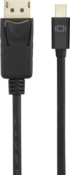 Produktbild: Renkforce Mini-DisplayPort / DisplayPort Adapterkabel Mini DisplayPort Stecker, DisplayPort Stecker 1.50m Schwarz RF-4538174