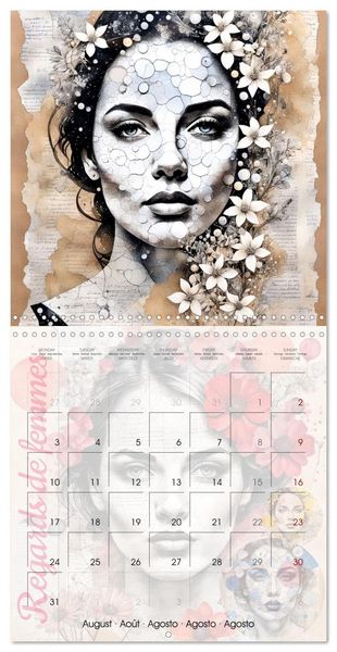 Produktbild: Regards de femmes (Calendrier mural carr&eacute; 2026 30x30 cm) Calendrier double avec une page pour vos prises de notes