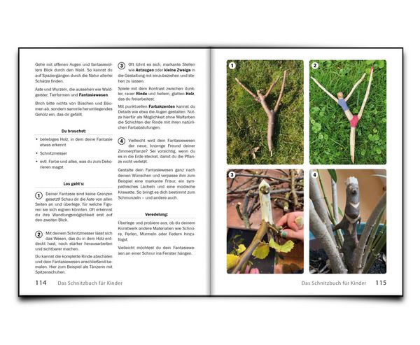 Produktbild: Das Schnitzbuch f&uuml;r Kinder &ndash; Mit Holzbildhauerei