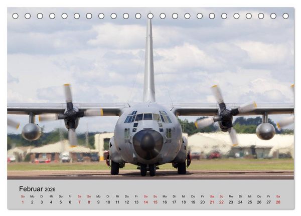 Produktbild: Transportflugzeug C-130 Hercules (Tischkalender 2026 DIN A5 quer), CALVENDO Monatskalender