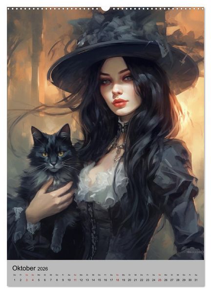 Produktbild: Gothic-Queens. Schaurig-sch&ouml;n im Renaissance-Stil (hochwertiger Premium Wandkalender 2026 DIN A2 hoch), Kunstdruck in Hochglanz