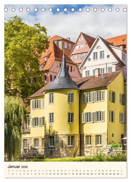 Produktbild: T&Uuml;BINGEN UND BLAUBEUREN Historische Schw&auml;bische Alb (Tischkalender 2026 DIN A5 hoch), CALVENDO Monatskalender