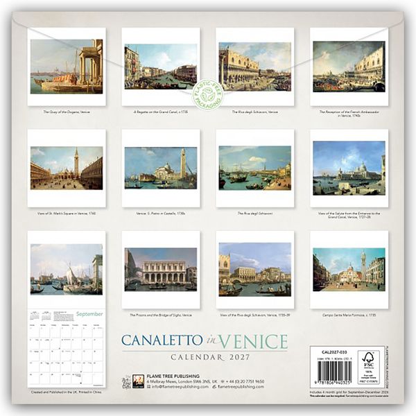 Produktbild: Canaletto in Venedig 2027 &ndash; Original Flame Tree Publishing-Kalender [Kalender]