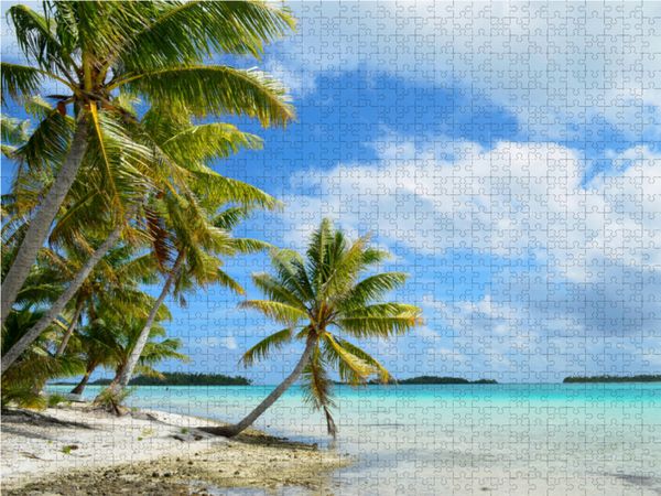 Produktbild: CALVENDO Puzzle Strand mit Palmen 1000 Teile Lege-Gr&ouml;&szlig;e 64 x 48 cm Foto-Puzzle Bild von iPics Photography