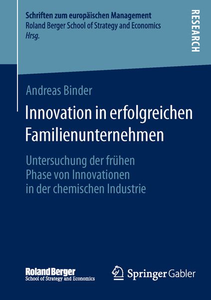 Produktbild: Innovation in erfolgreichen Familienunternehmen