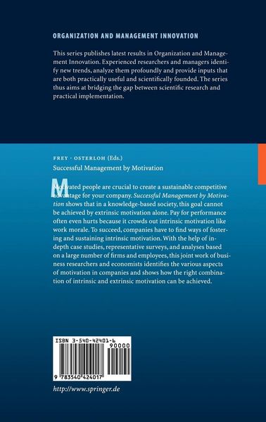 Produktbild: Successful Management by Motivation