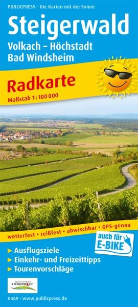 Produktbild: Steigerwald, Volkach - Höchstadt, Bad Windsheim 1:100 000