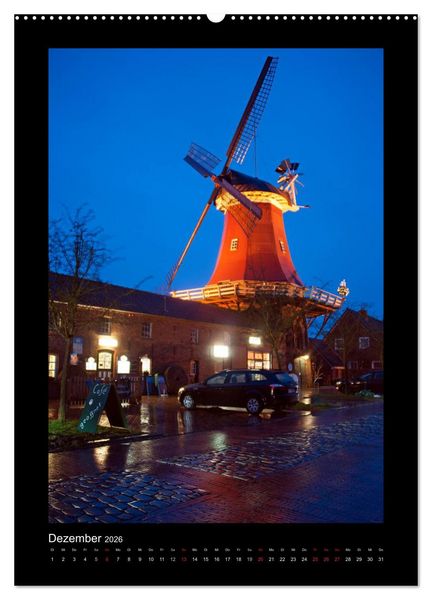 Produktbild: Windm&uuml;hlen in Deutschland (hochwertiger Premium Wandkalender 2026 DIN A2 hoch), Kunstdruck in Hochglanz