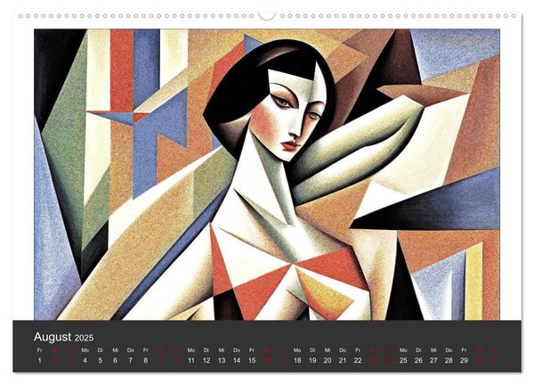 Kubistische Frauen Bilder (Wandkalender 2025 DIN A2 quer), CALVENDO Monatskalender
