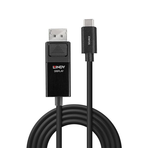 Produktbild: LINDY USB-C&reg;-Displaykabel USB-C&reg; Stecker, DisplayPort Stecker 2.00m Schwarz 43342