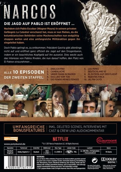 Produktbild: Narcos - Staffel 2 [4 DVDs]