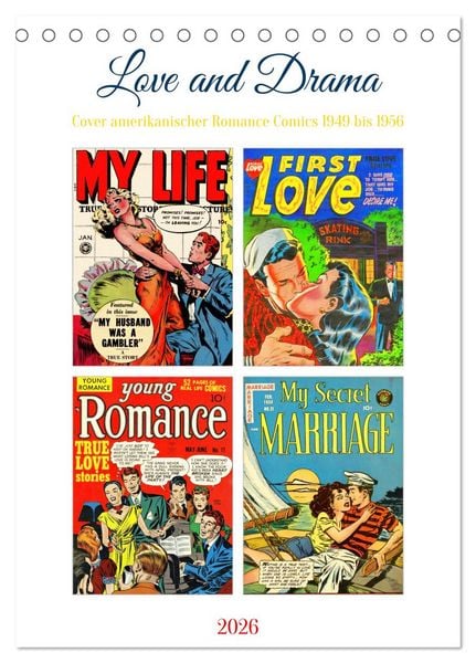 Love and Drama (Tischkalender 2026 DIN A5 hoch), CALVENDO Monatskalender