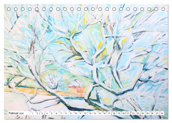 Produktbild: Landschaft in der Malerei: Ein Kunstkalender (Tischkalender 2026 DIN A5 quer), CALVENDO Monatskalender