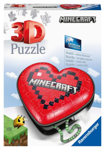 3D Puzzle Ravensburger Herzschatulle - Minecraft 54 Teile