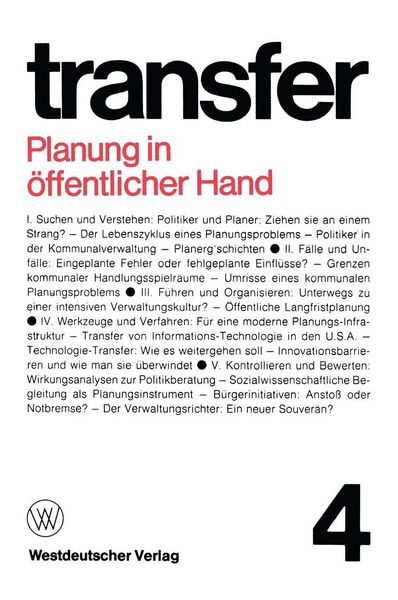 Produktbild: Planung in &ouml;ffentlicher Hand