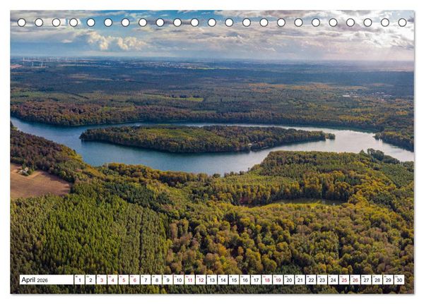 Produktbild: Ostbrandenburg von oben (Tischkalender 2026 DIN A5 quer), CALVENDO Monatskalender