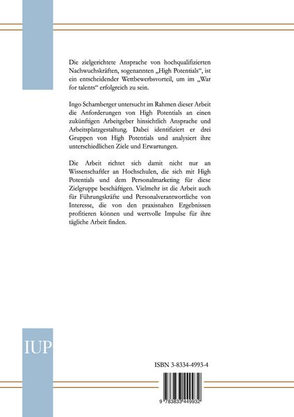 Produktbild: Differenziertes Hochschulmarketing f&uuml;r High Potentials