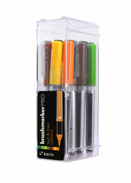 KARIN Marker Brushmarker PRO Sun & Tree Colours, 12 Farben