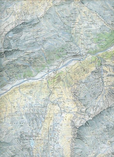 Produktbild: Swisstopo 1 : 25 000 Hinterrhein