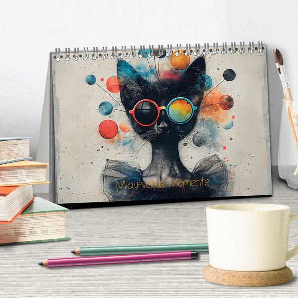 Produktbild: Miau-velous Momente (Tischkalender 2026 DIN A5 quer), CALVENDO Monatskalender