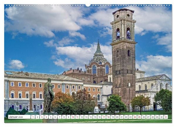 Produktbild: Turin - Zwischen Kaffeeh&auml;usern und K&ouml;nigsschl&ouml;ssern (Wandkalender 2026 DIN A2 quer), CALVENDO Monatskalender