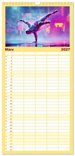 Produktbild: Familienplaner 2027 - Olympia. Anders. mit 5 Spalten (Wandkalender, 21 x 45 cm) CALVENDO