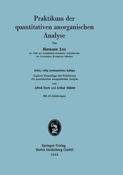 Produktbild: Praktikum der quantitativen anorganischen Analyse