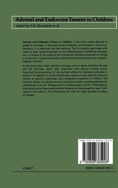 Produktbild: Adrenal and Endocrine Tumors in Children