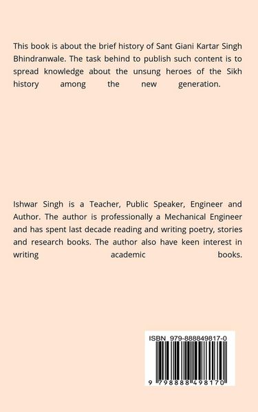 Produktbild: Sant Giani Kartar Singh Bhindranwale
