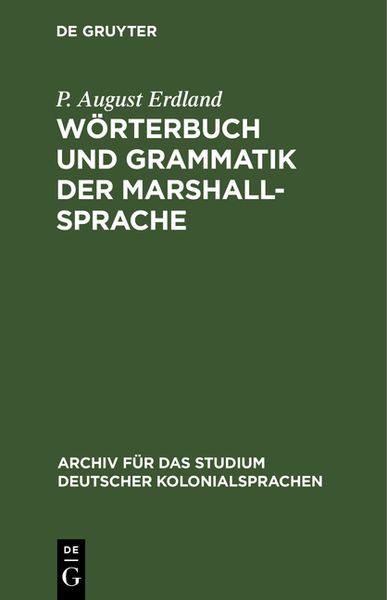 Produktbild: W&ouml;rterbuch und Grammatik der Marshall-Sprache