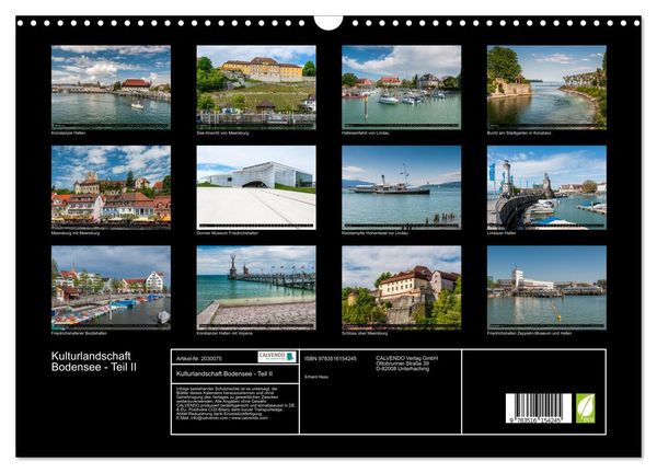 Produktbild: Kulturlandschaft Bodensee - Teil II (Wandkalender 2026 DIN A3 quer), CALVENDO Monatskalender