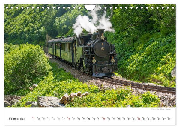 Produktbild: Dampfbahn Furka 2026 (Wandkalender 2026 DIN A4 quer), CALVENDO Monatskalender