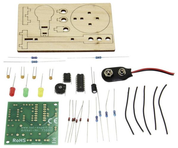 Produktbild: Sol Expert Elektronische Ampel, L&ouml;tbausatz 73880 Bausatz ab 14 Jahre