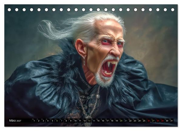 Produktbild: Vampire - Blutdurstige Nachtgestalten (Tischkalender 2027 DIN A5 quer), CALVENDO Monatskalender